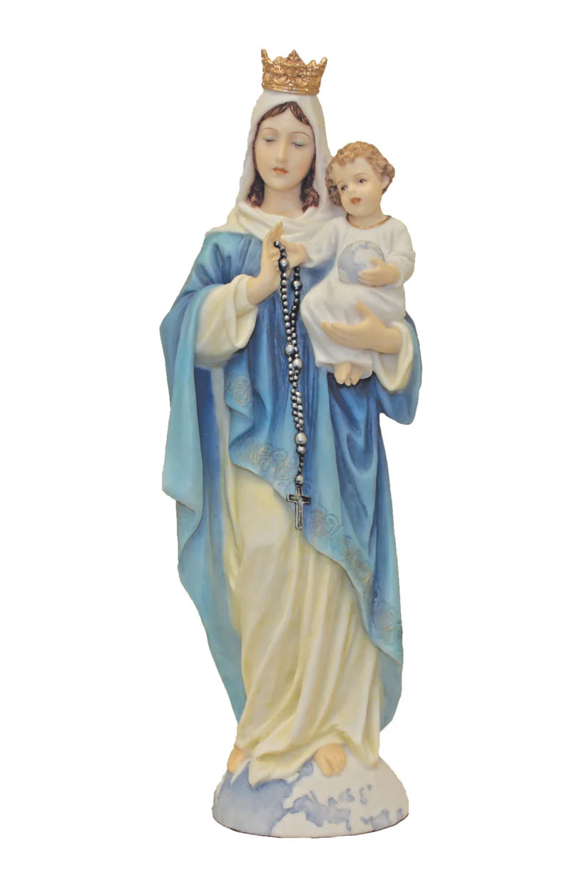 Our Lady of the Rosary, Veronese Collection, in fully hand-painted color - 10"