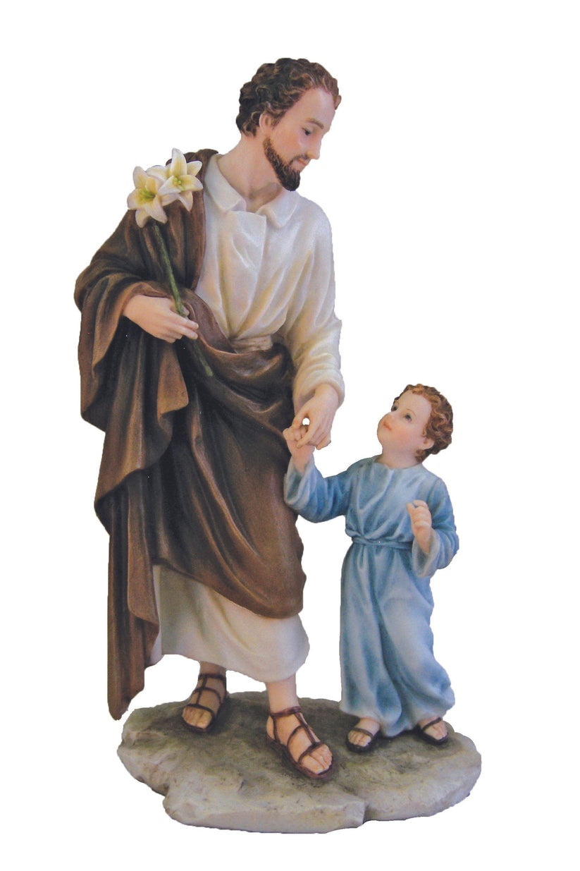 St. Joseph with the Child Jesus 9" Statue in Color