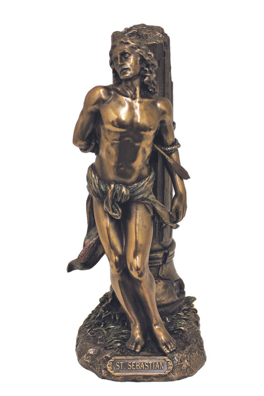 St. Sebastian Statue in Cold Cast Bronze