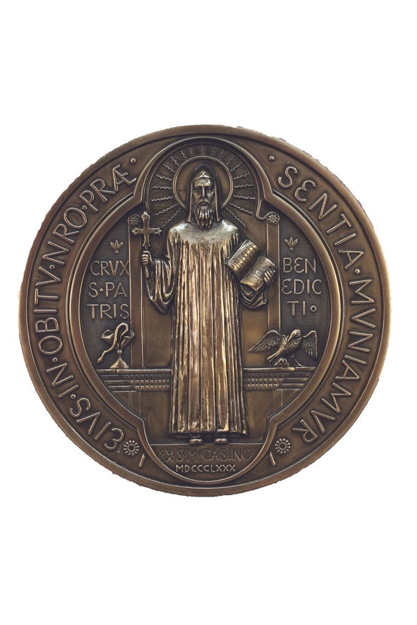 St. Benedict Jubilee Medal Plaque, Veronese Collection, 7" (2 Variants)