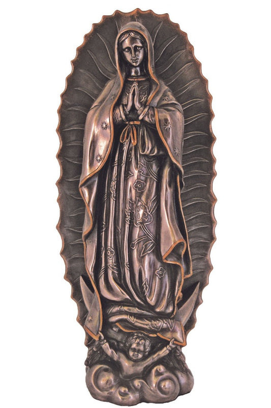 Our Lady of Guadalupe in cold cast bronze finish - 19" Statue