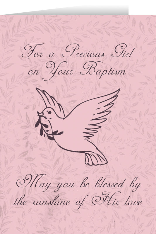 Baptism Greeting Card for Girl