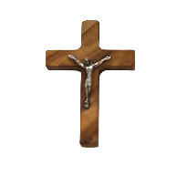 Olive Wood Crucifix Cord Necklace