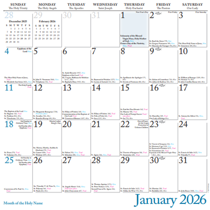 2026 The Life of Our Lord Wall Calendar