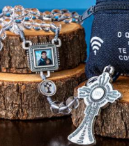 St. Carlo Acutis, The Programmer, Rosary Set with Backpack Pouch