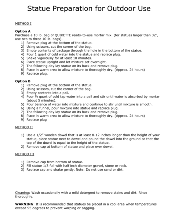 Our Lady of Grace - 32" White Outdoor Statue