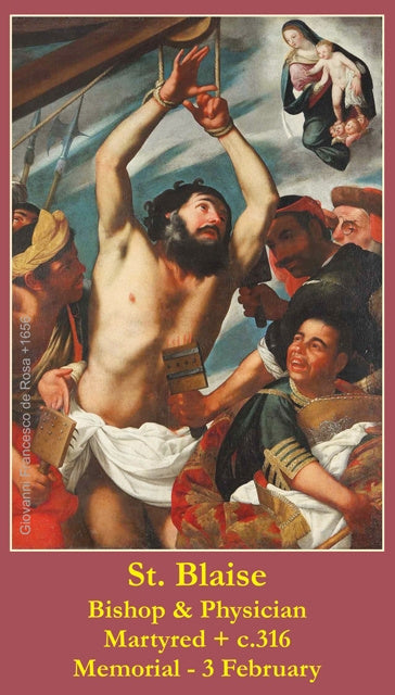 St. Blaise Holy Card