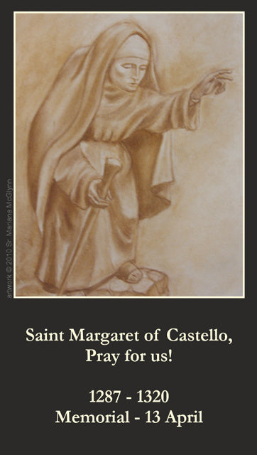 St. Margaret of Castello Holy Card