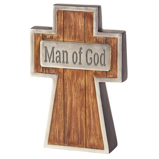 Man Of God Prayer Tabletop Cross - 6"