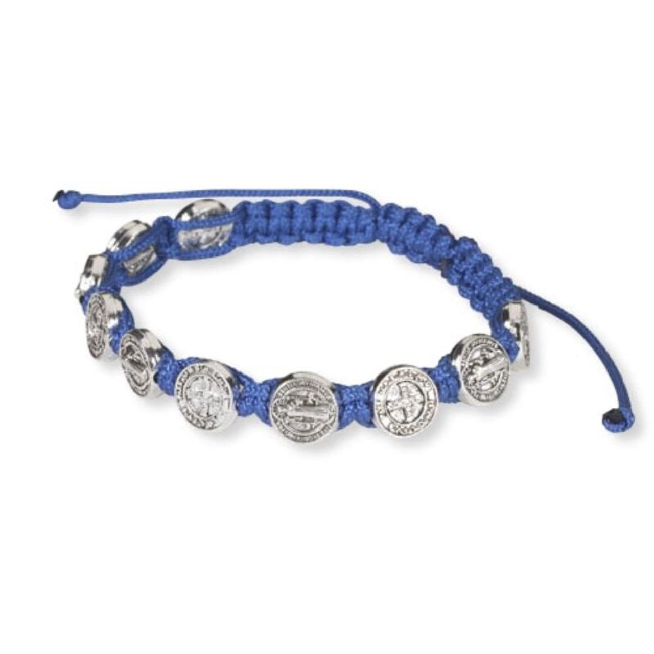 St. Benedict rosary bracelet in blue