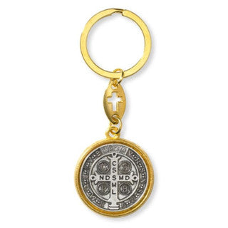 St. Benedict Keychain 2 Tone