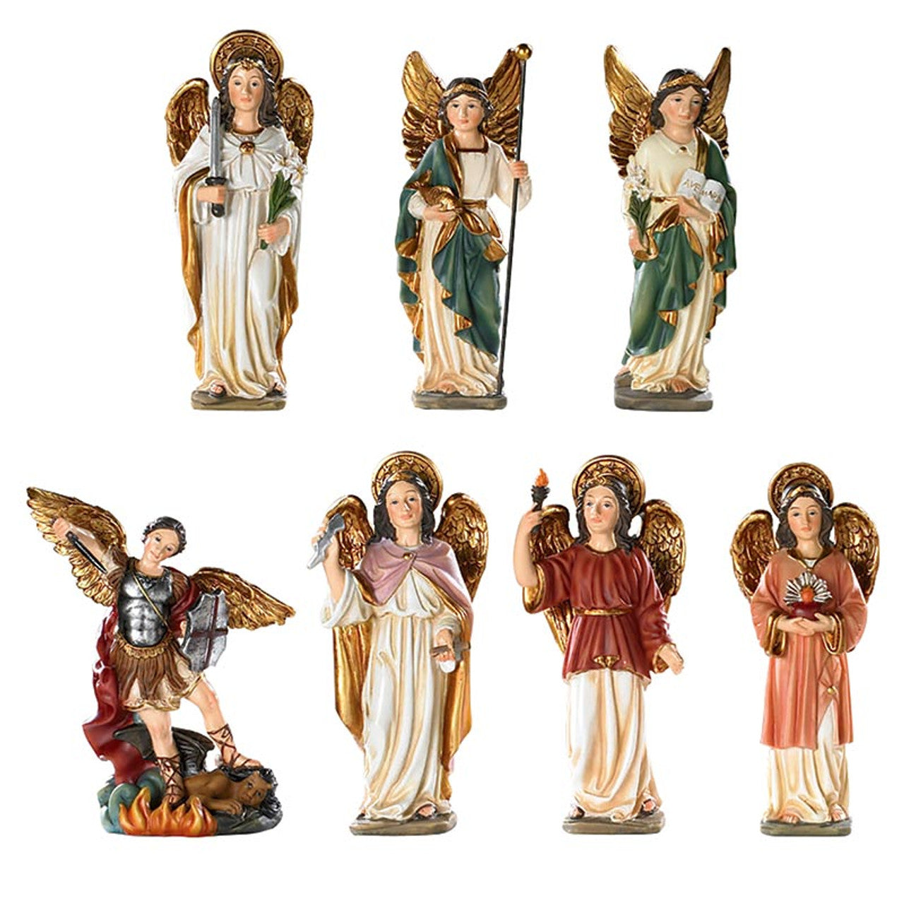 Archangel Statues Set of 7, Barcelona Collection