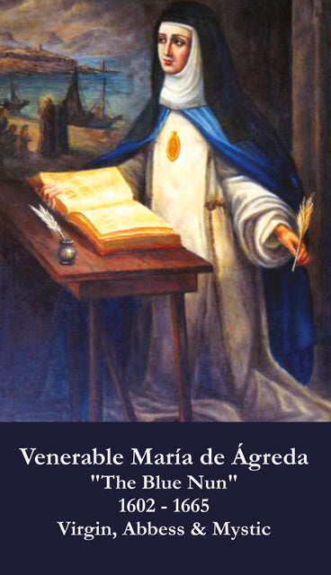 Venerable Maria de Agreda Holy Card