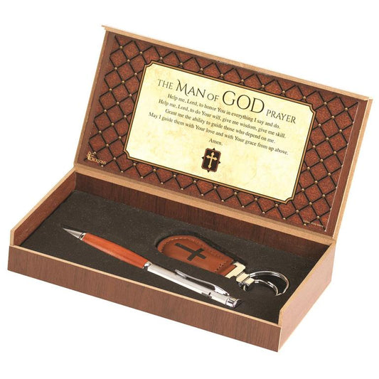 Man Of God Prayer Pen And Keychain Set