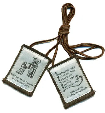 Traditional Scapular with brown cord