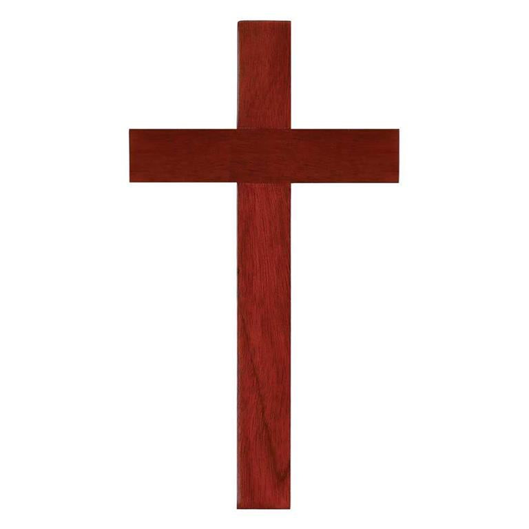 Solid Mahogany Wall Cross - (10, 12 or 16 inch)