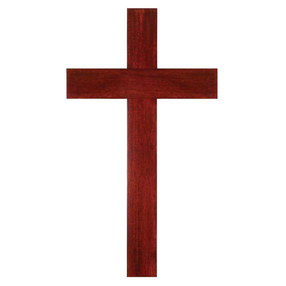 Solid Mahogany Wall Cross - (10, 12 or 16 inch)