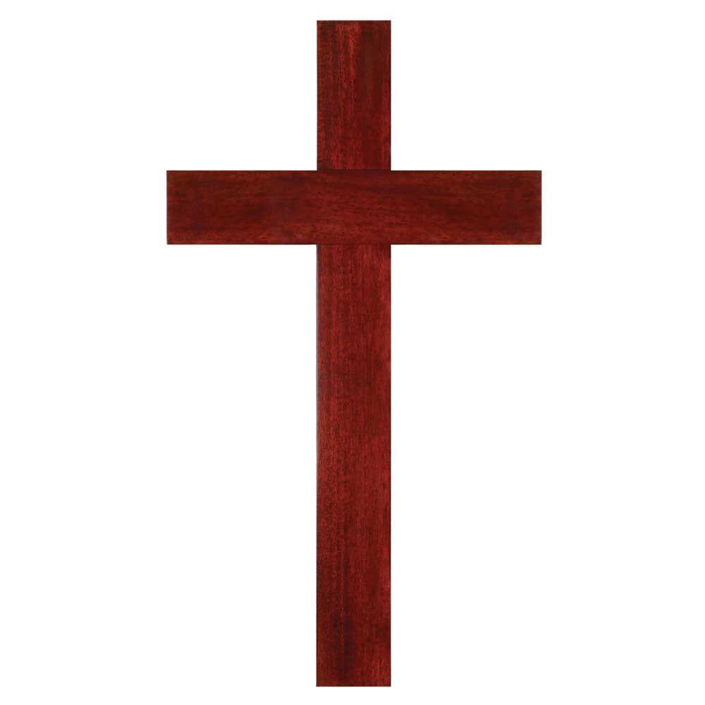 Solid Mahogany Wall Cross - (10, 12 or 16 inch)