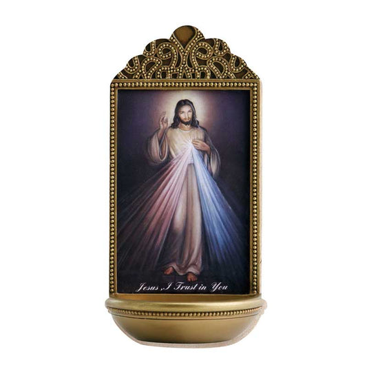 Divine Mercy, Marco Sevelli - 6" Holy Water Font