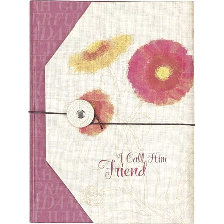 Prayer Journal with string closure with " I call HIM friend " on cover