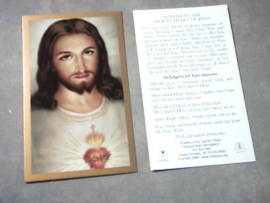 Sacred Heart of Jesus, Paper Prayer Card