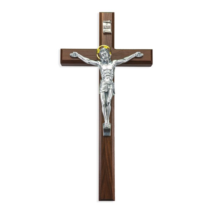 15" Walnut Crucifix