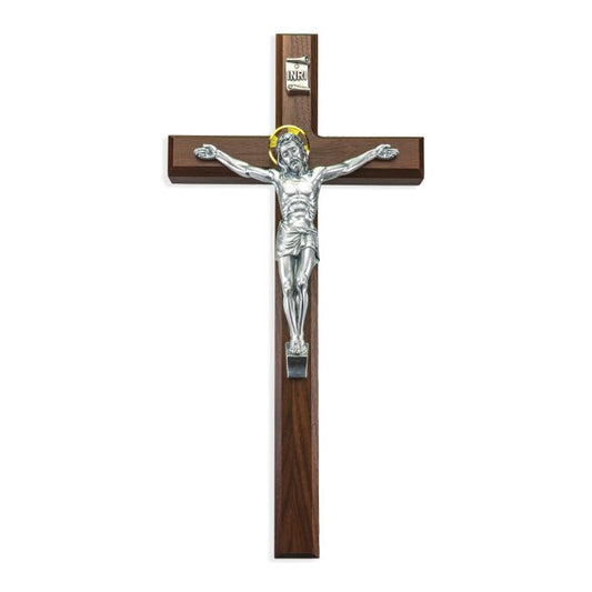 15" Walnut Crucifix