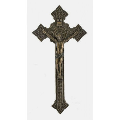 Crucifix, Veronese, Cold-Cast Bronze, 9" - SR75417