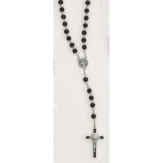 St. Benedict Black Wood Rosary