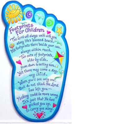 Footprints for Children - Wall Plaque