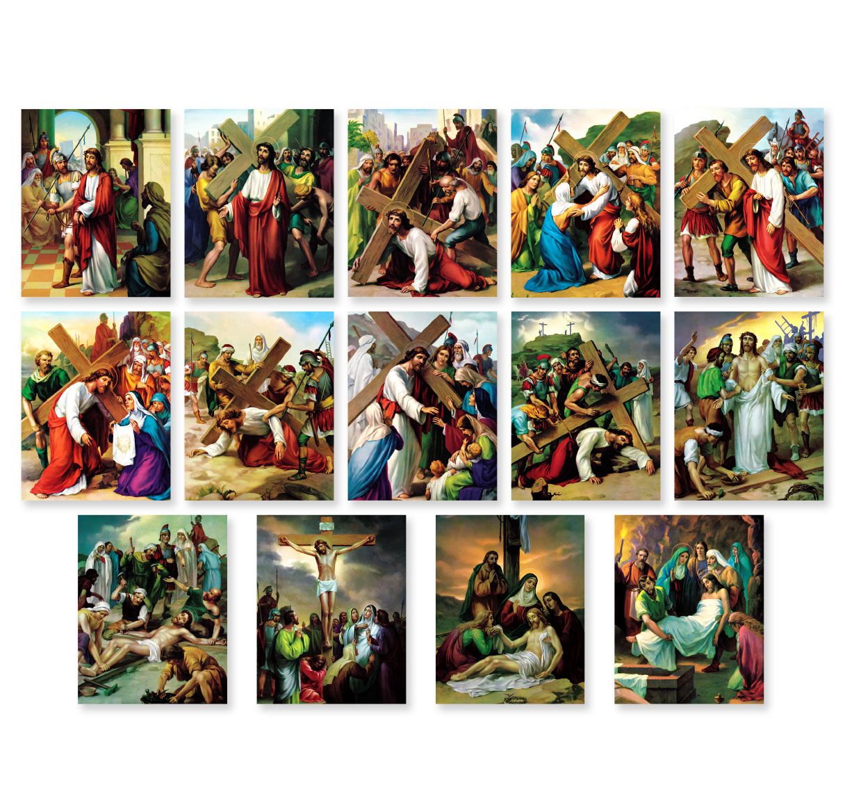 Stations of the Cross, 14 Poster Set (Size Options)