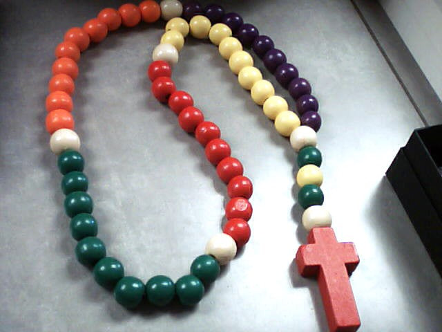 Multicolored Wooden Toy Rosary