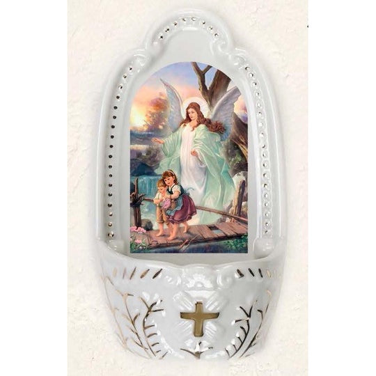 Guardian Angel Holy Water Font - Ceramic