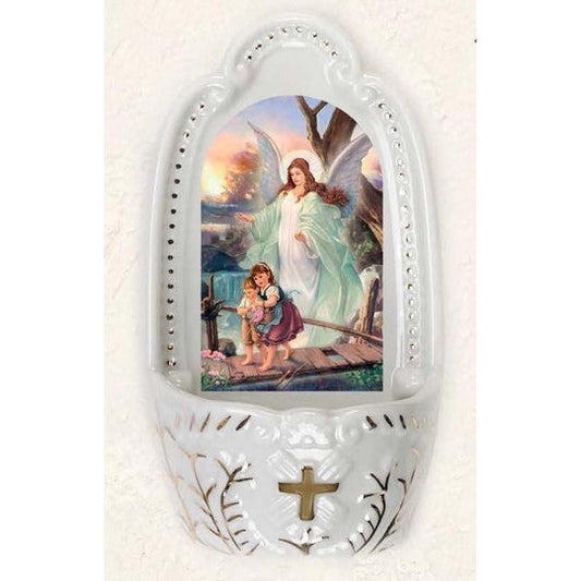 Guardian Angel Holy Water Font - Ceramic