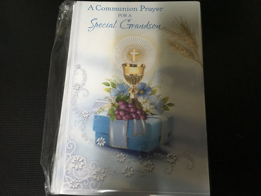 “A Communion Prayer for a Special Grandson” - Card