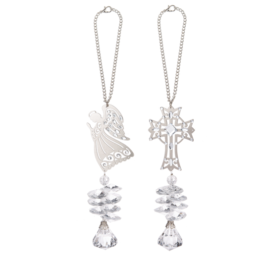 Sparkle Auto Pendants In Cross Or Angel Design