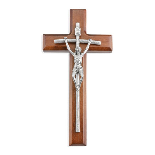 10" Wood Papal Crucifix