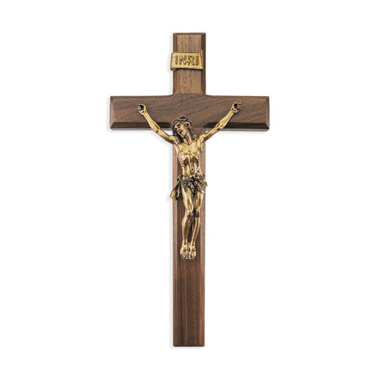 12" Wood Crucifix with Antique Bronze Finish Corpus