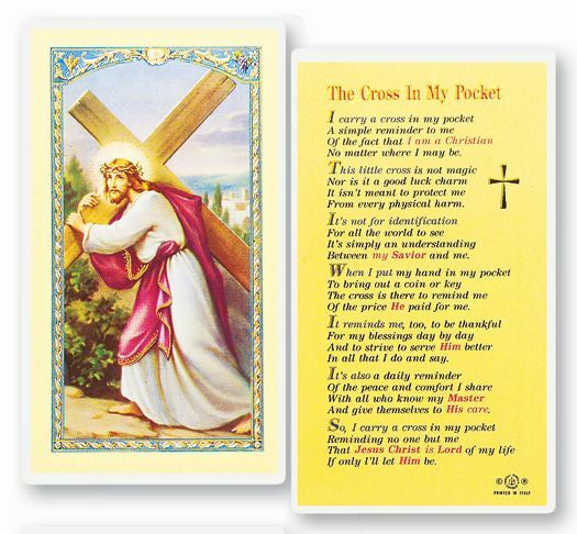 Cross in my Pocket Prayer Holy Card