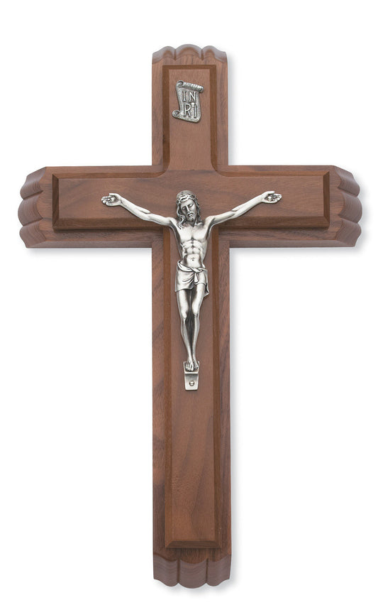 13" Walnut Sick Call Crucifix