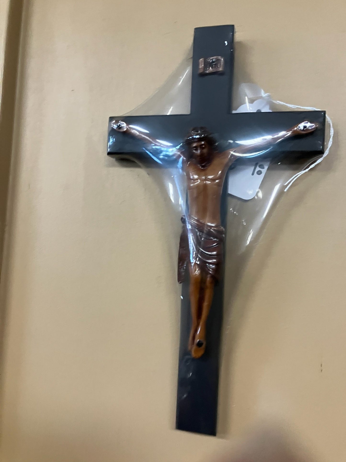 Black Wood with Mahogany Corpus Crucifix