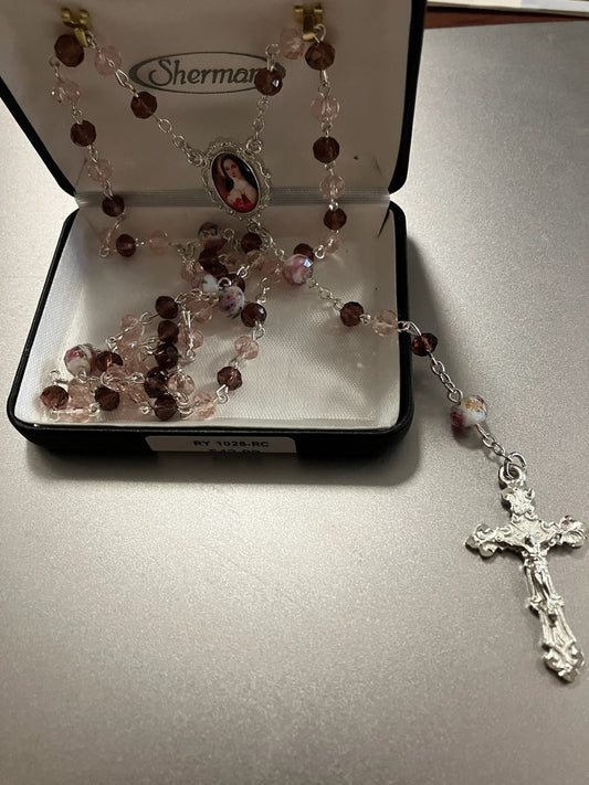 St. Therese of Lisieux Rosary with Photo Center