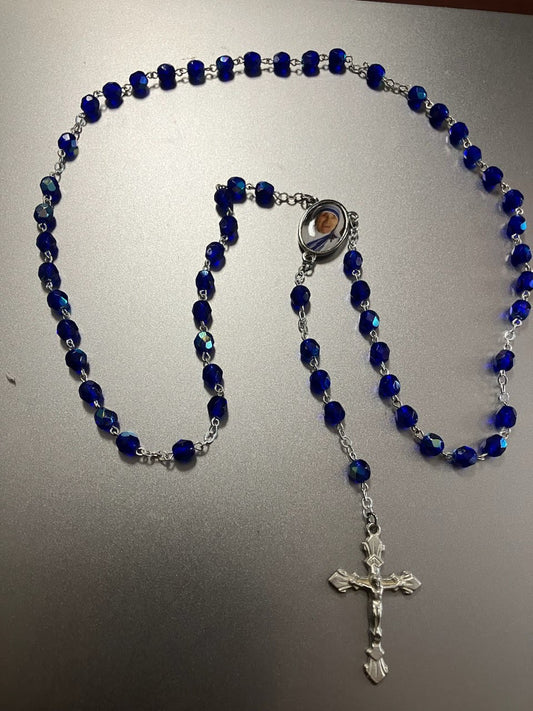 Mother Teresa Rosary with Photo Center