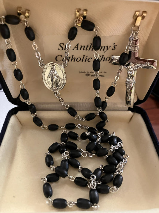 Coco Bead Black Rosary