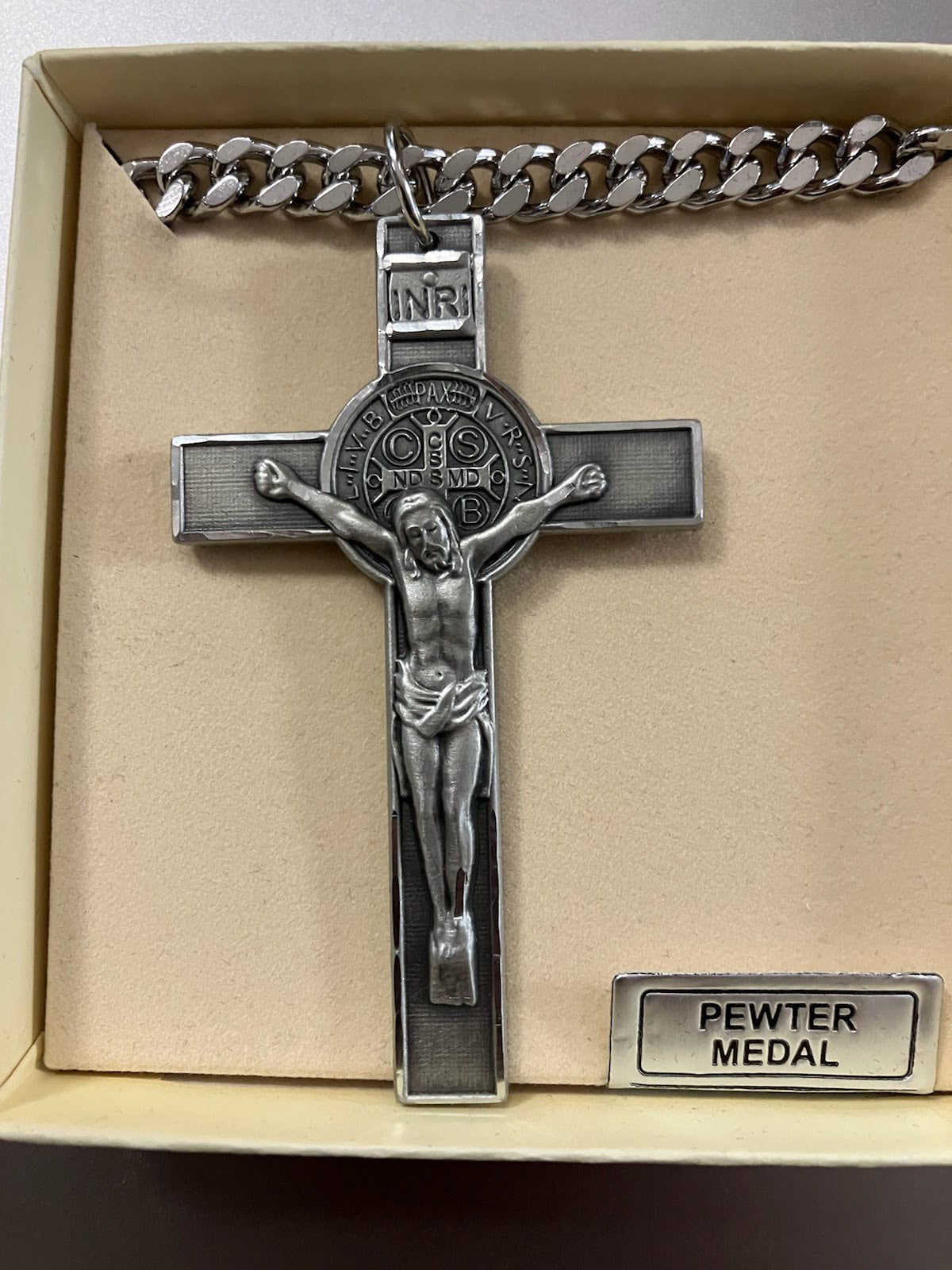 Large St. Benedict Crucifix Necklace