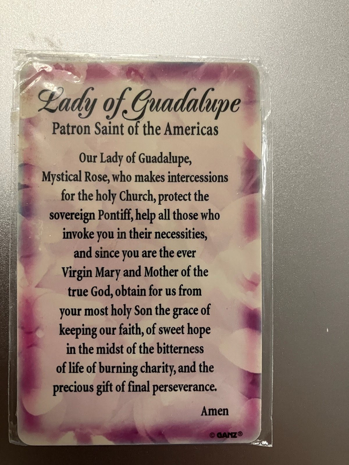 Lady of Guadalupe Holy Card