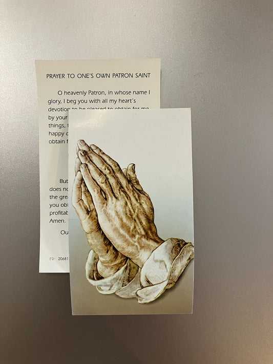 Prayer to One's Own Patron Saint Holy Card