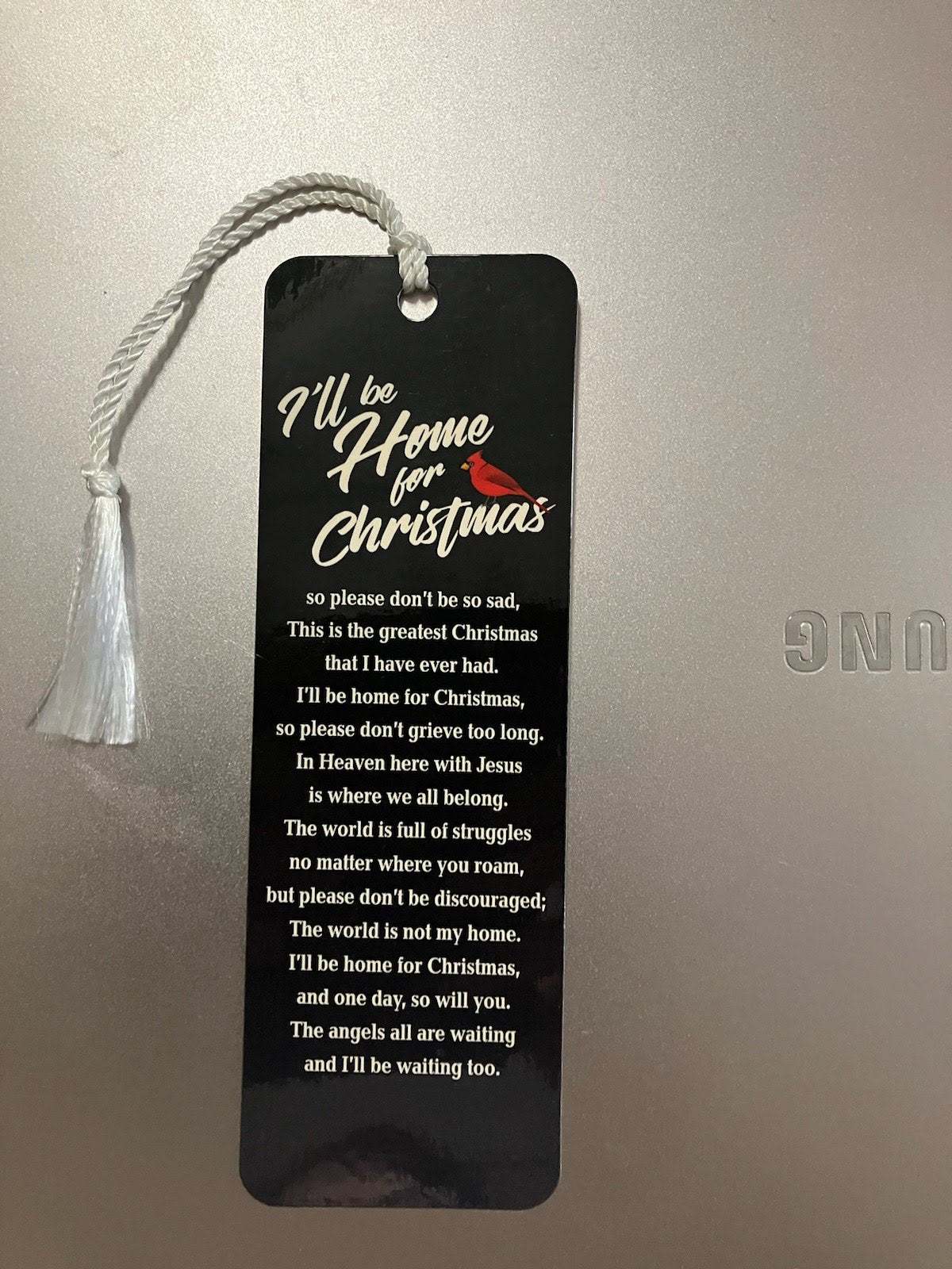 " I'll Be Home For Christmas " Memorial Bookmark