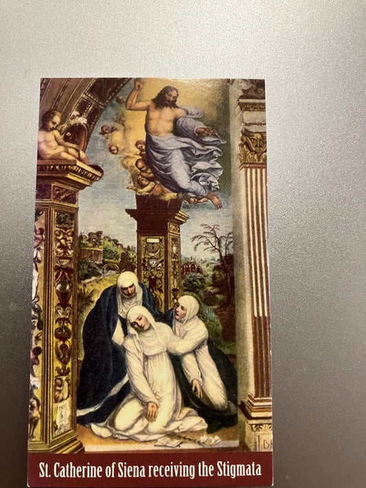 Prayer To St. Catherine Of Siena Holy Card