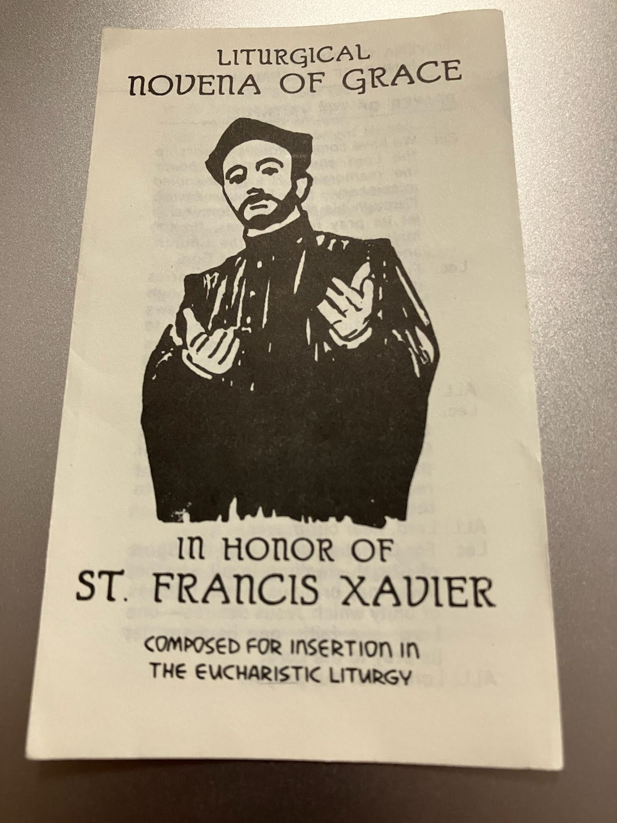 Liturgical Novena Of Grace In Honor Of St. Francis Xavier